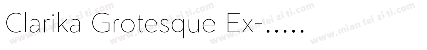 Clarika Grotesque Ex字体转换